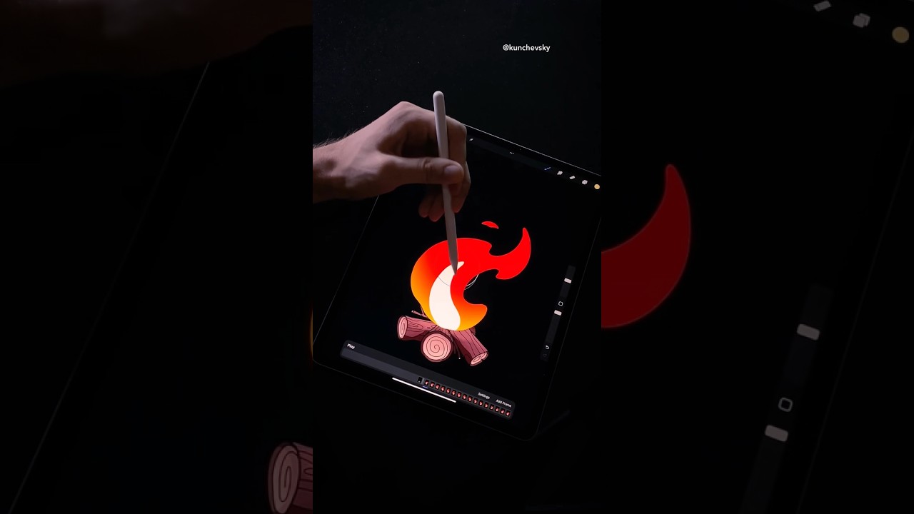 Master the Art of Fire Animation in Procreate 🔥