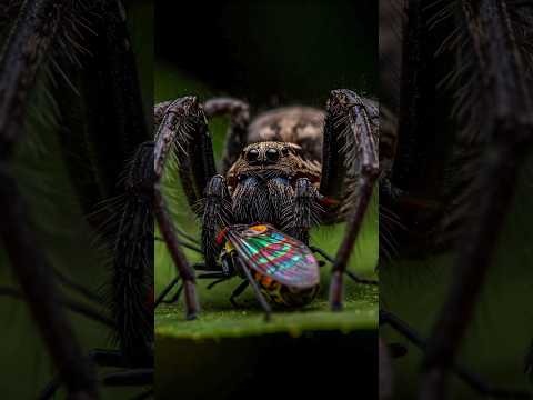 The fateful encounter between a spider and a bombardier beetle | #bombardier #spider