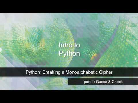 Python: Crack a Monoalphabetic Cipher, p1