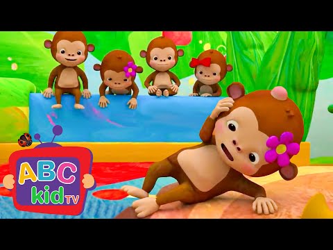 Five Little Monkeys Jumping on the Bed | ABC Kid TV Nursery Rhymes & Kids Songs