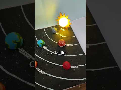 solar system working model with led lights - #shorts | craftpiller