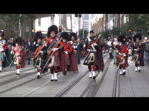 Massed Pipe Bands at ANZAC Day 2023 🇦🇺