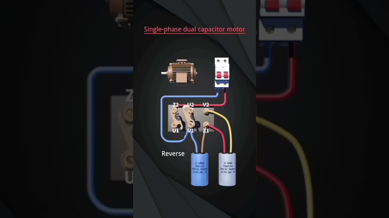 How to Connect Single Phase Dual Capacitor Motor ⚙️