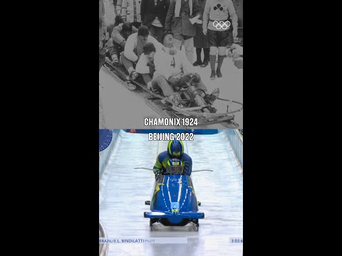 Gliding through 100 years with the Chamonix 1924 vs Beijing 2022 Bobsleigh competition. 🛷