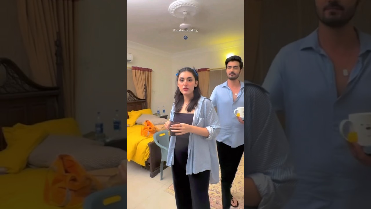 Sahar Hashmi & Shazad Shiekh in Drama BTS π¬