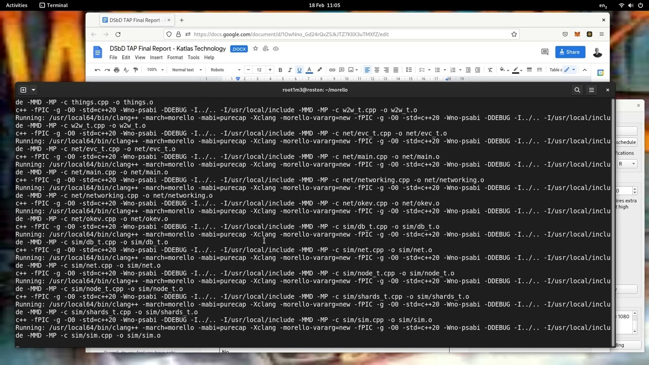 DSbD Plebble and secp256k1 Build and Test on ARM CHERI/Morello Board