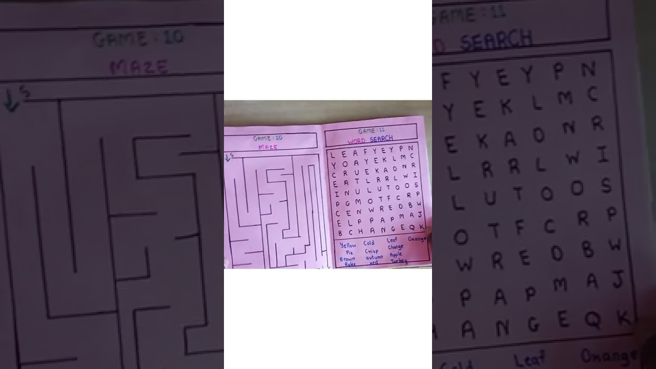 Game Book Part 10: Maze & Wordsearch 🧩