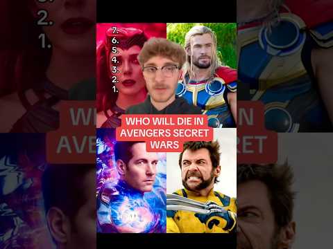 CHARACTERS THAT WILL DIE IN AVENGERS SECRET WARS‼️🤯 #marvel