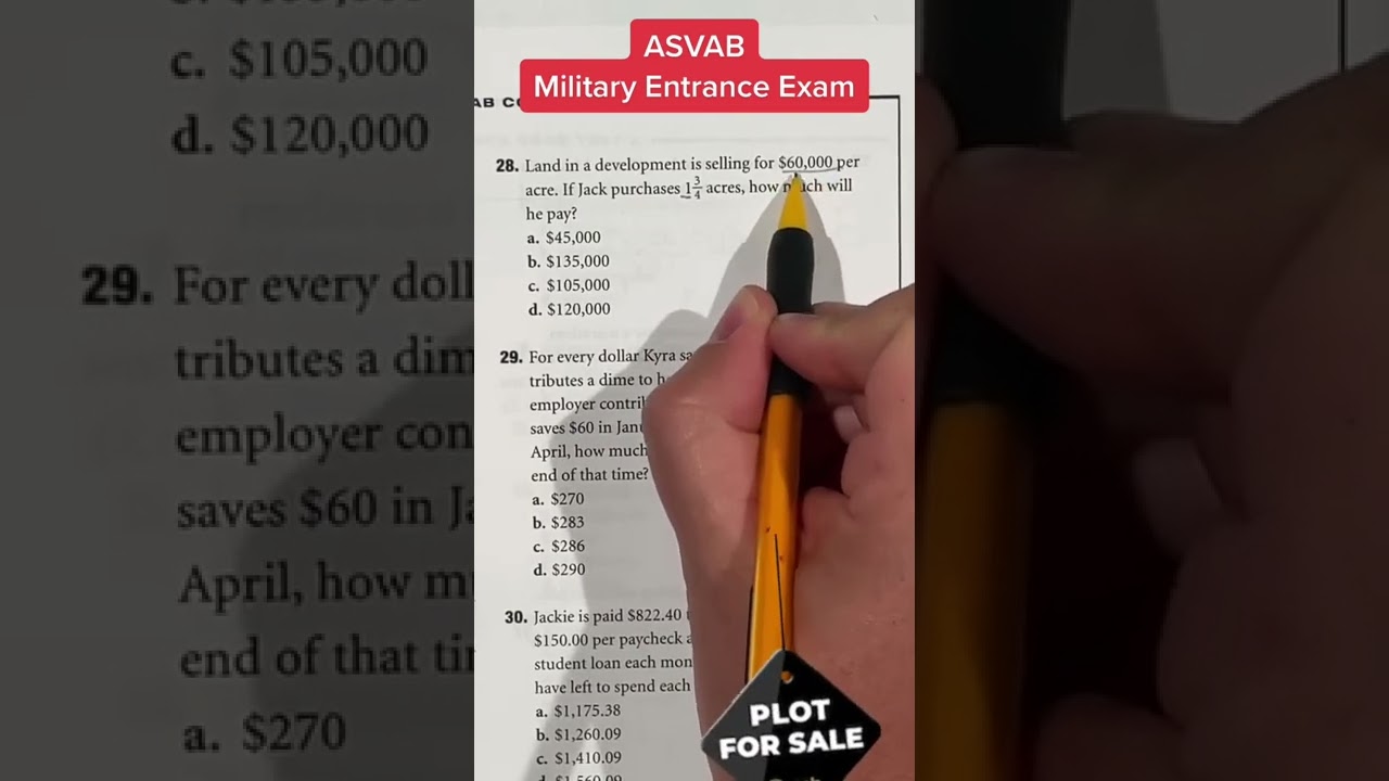 ASVAB AFQT Arithmetic Reasoning answer 28