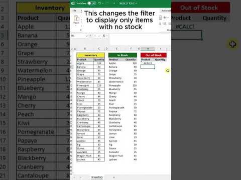 Automate Your Inventory in Excel: Create an Auto-Updating Inventory List!