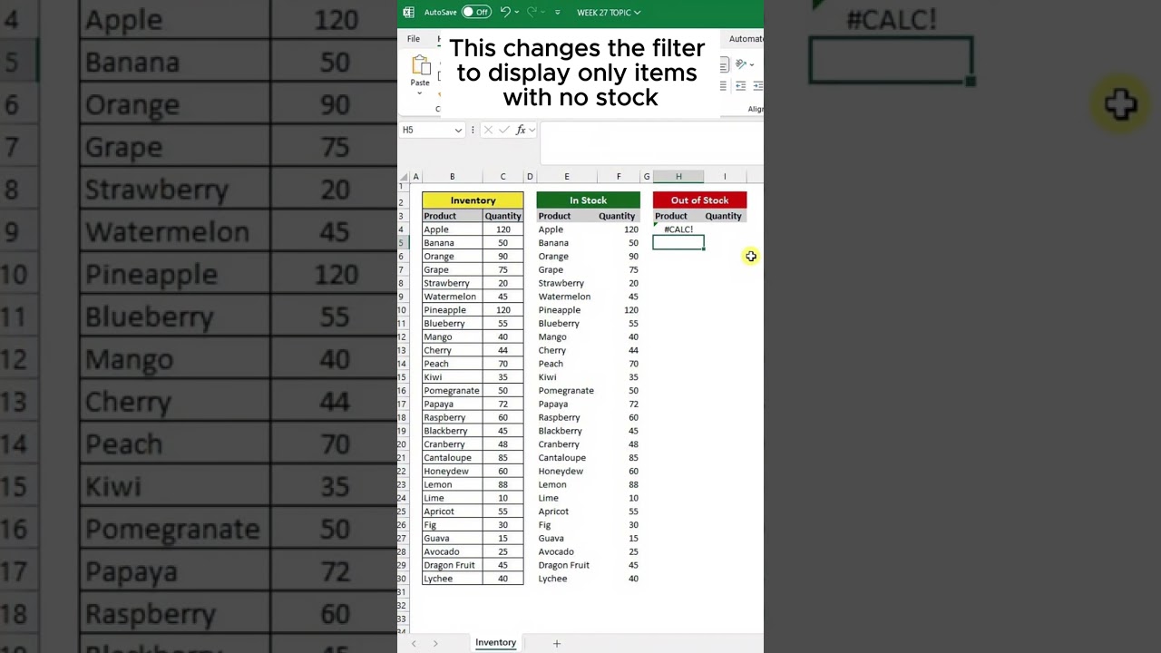 Automate Your Inventory Management with an Auto-Updating Excel List