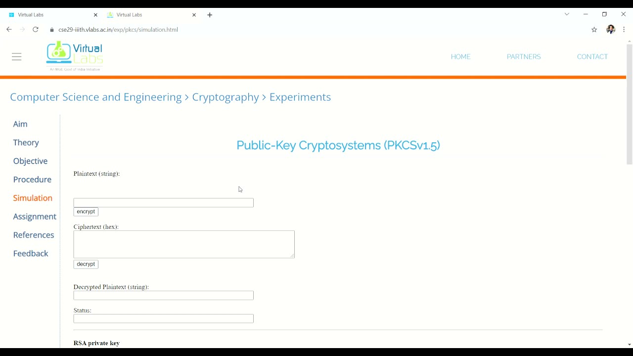 Explore IITB's Virtual Cryptography Lab: Public Key Cryptosystem (PKCSv1.5) 🛡️