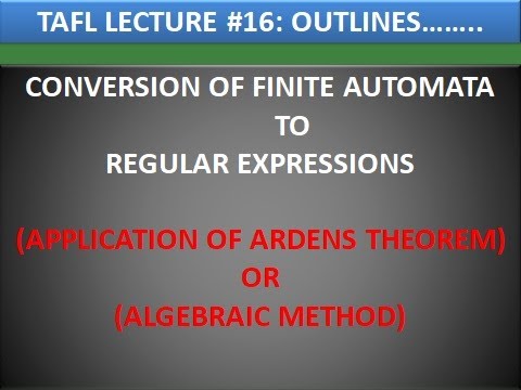 Finite Automata to Regular Expressions & Arden's Theorem