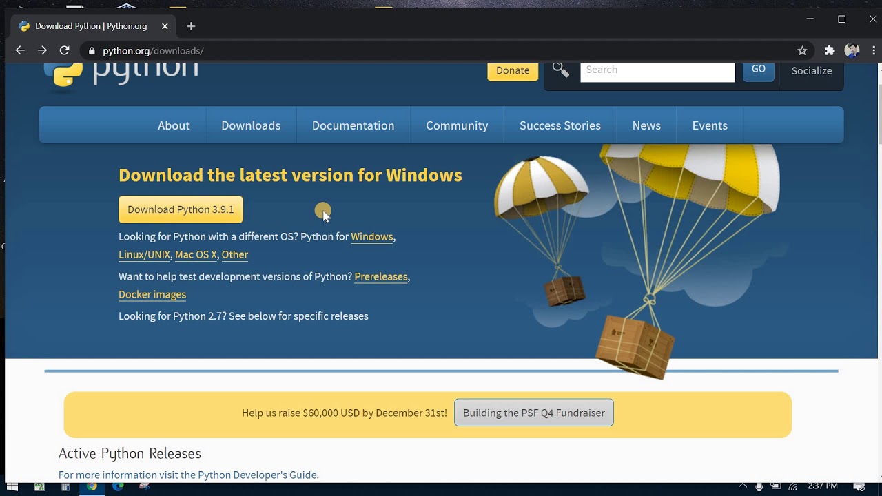Python 3.9.1  Installation on windows 10