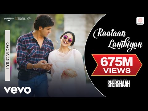 Raataan Lambiyan - Lyric Video | Shershaah | Sidharth, Kiara | Tanishk B. | Jubin | Asees