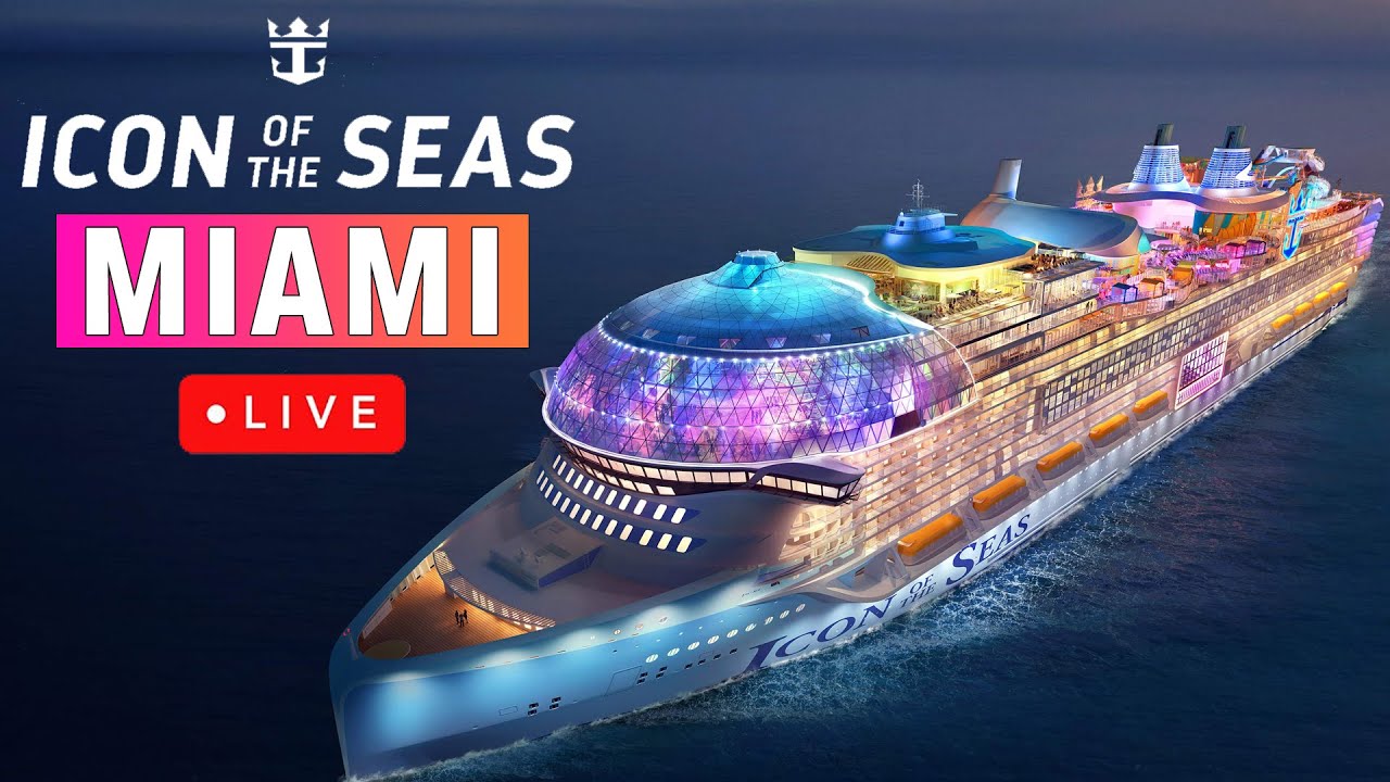 🔴 Live: Port Miami Cruise Ship Departures & Arrivals | Icon of the Seas