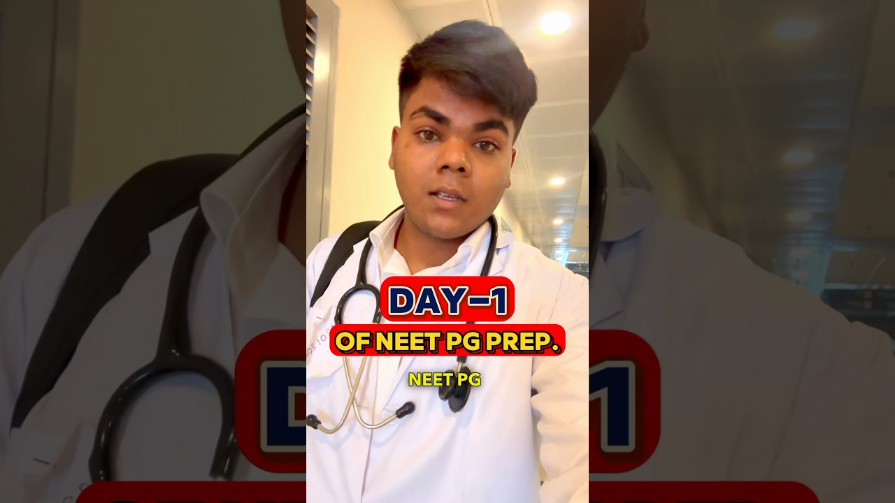 Starting my PG preparation 📚✅ |MBBS life| Day-1 #shorts #neet #apronboy