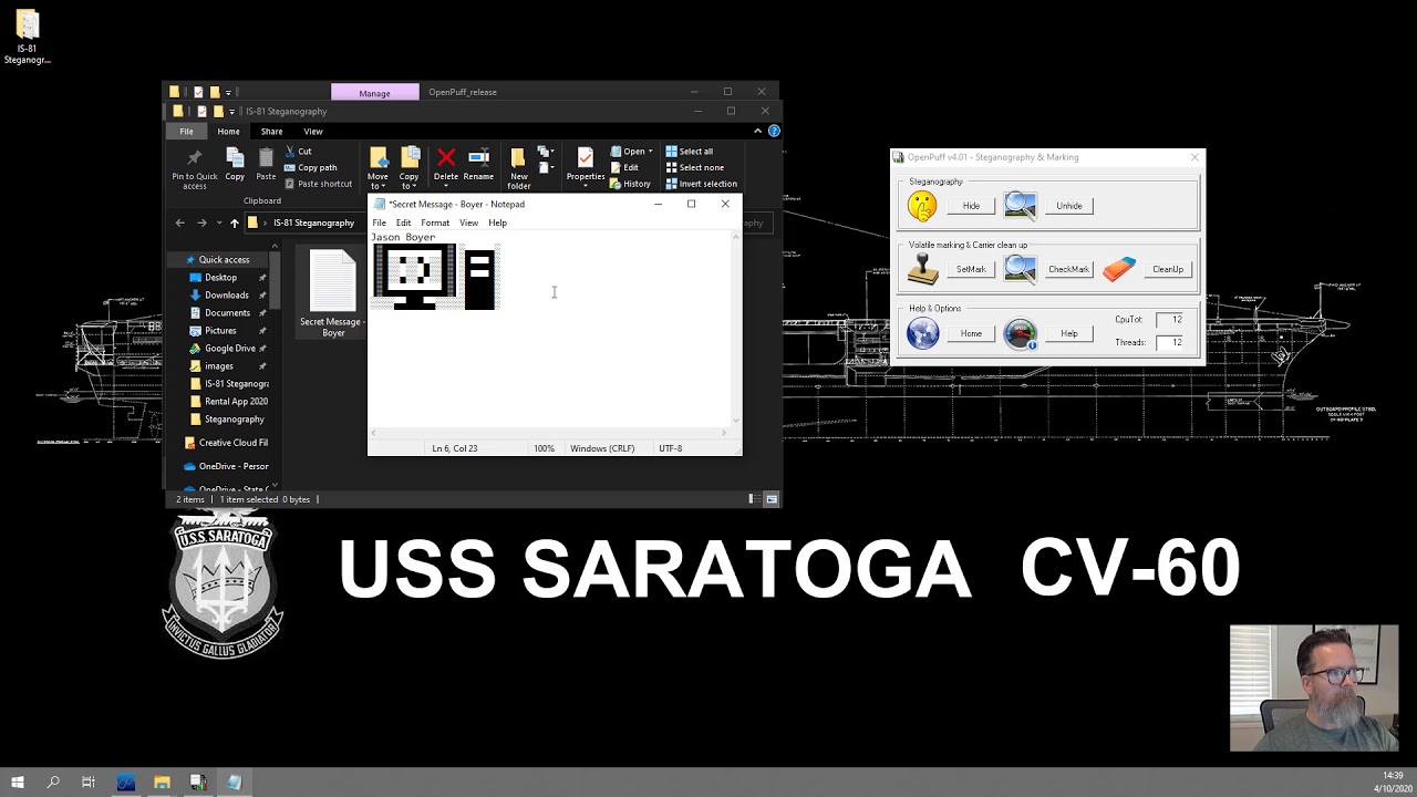Steganography Lab for Network Security 📹