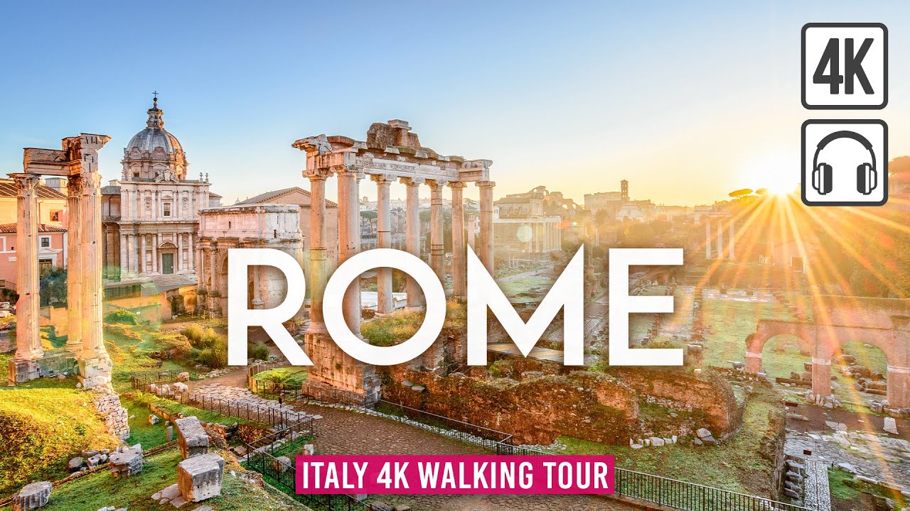 ROME, Italy 4K Walking Tour - Captions & Immersive Sound [4K Ultra HD/60fps]