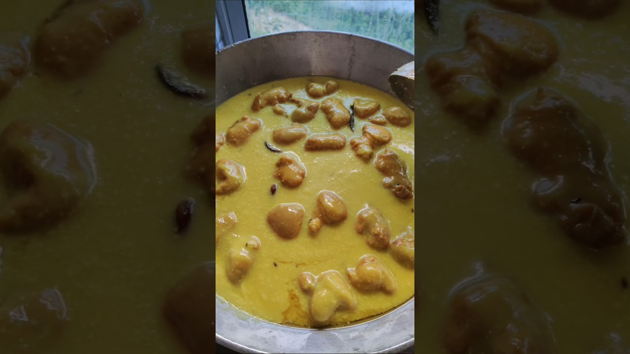 Delicious Kadhi Badi with Crispy Pakode! 😋 #Shorts