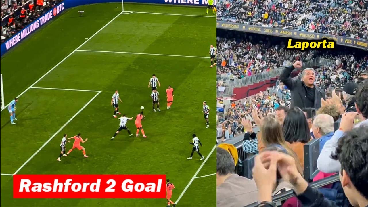 Barcelona Fans Reactions to Rashford 2 Goal vs Newcastle