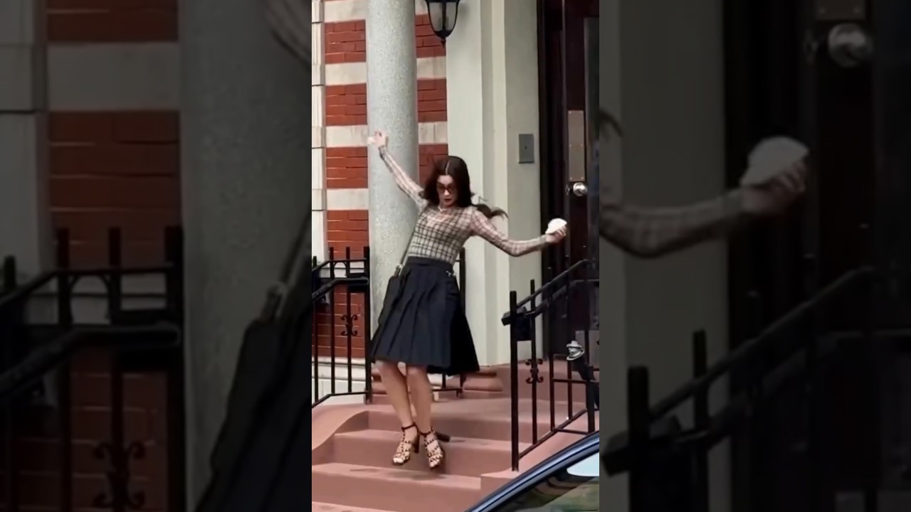 Moment Anne Hathaway Falls at 'Devil Wears Prada 2' Set #annehathaway #dynamicfeed