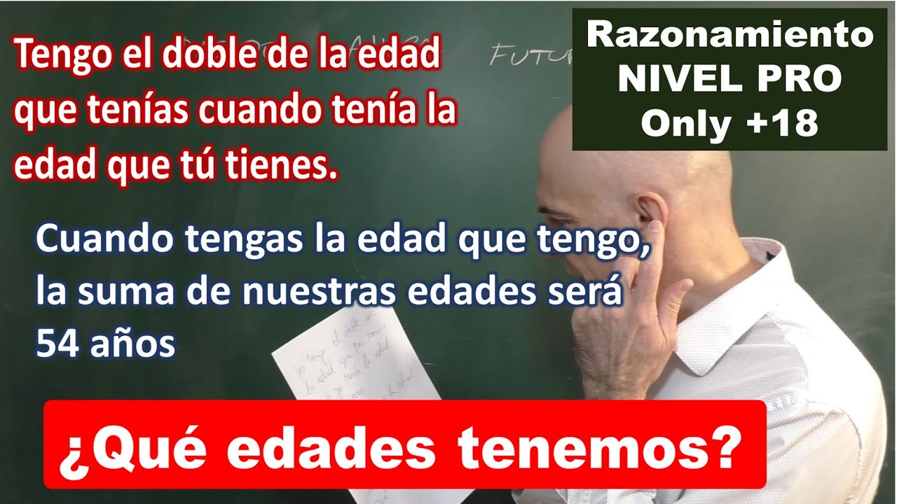 Problema avanzado de edades: desafío en razonamiento matemático