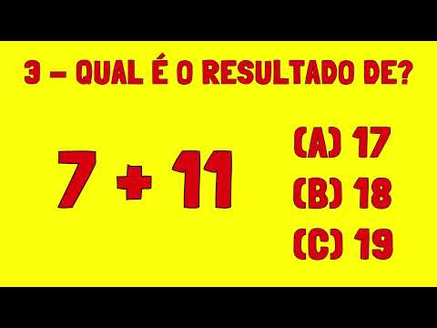 Quiz Da Soma Adição - Parte 5 - Quiz De Matemática