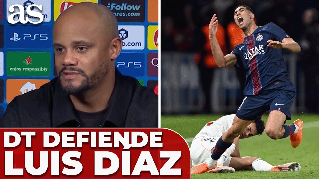 DT de Luis Díaz defiende tras lesión a Achraf Hakimi en duelo PSG vs. Bayern 🏆