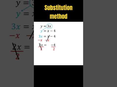 Solving systems by substitution #Algebra #math