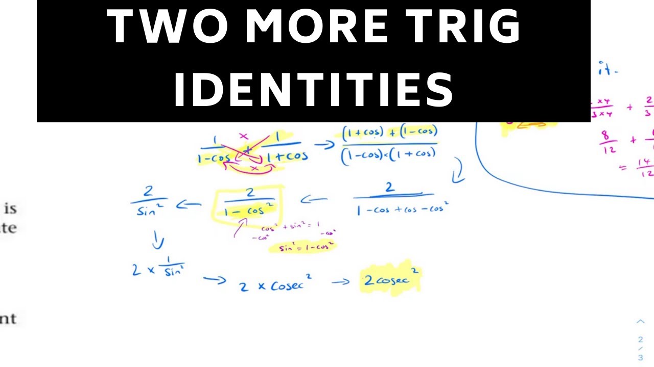 Master 2 Essential Trigonometric Identities ๐ | K Stroud Engineering Maths