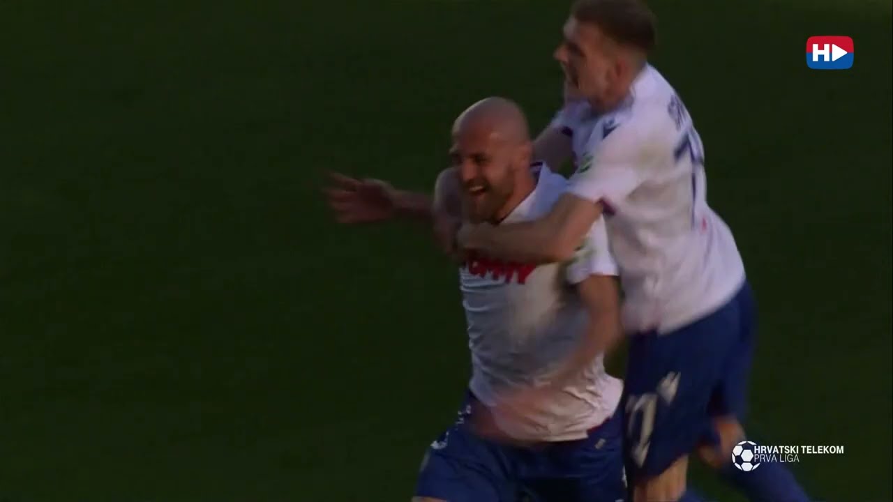 27' GOL! Grgić otvara rezultat za Hajduk protiv Slaven Belupo ⚽