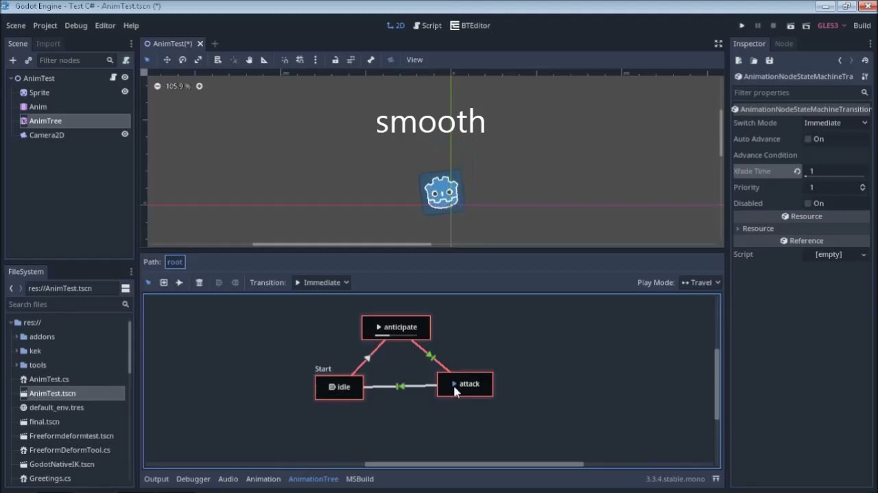 Godot AnimationTree: Smooth Transitions with Capture & XFade