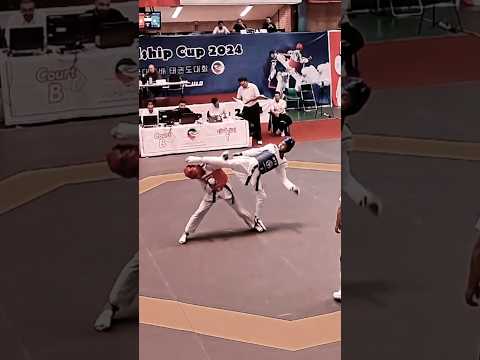 Taekwondo fight point knockout 😱 #tkd #fighter #taekwondo #kicks #knockout fights #olympic #shorts