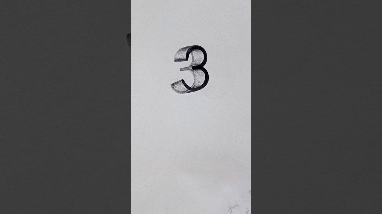 3D Drawing Numbers - Trick Art 🎨