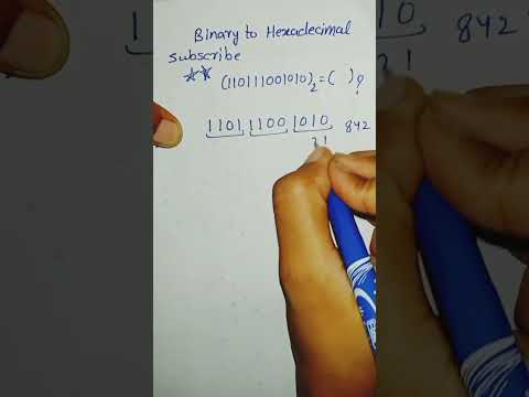 binary to hexadecimal #mca #binarynumber #computerscience#digitalelectronics#numberconversion#shorts