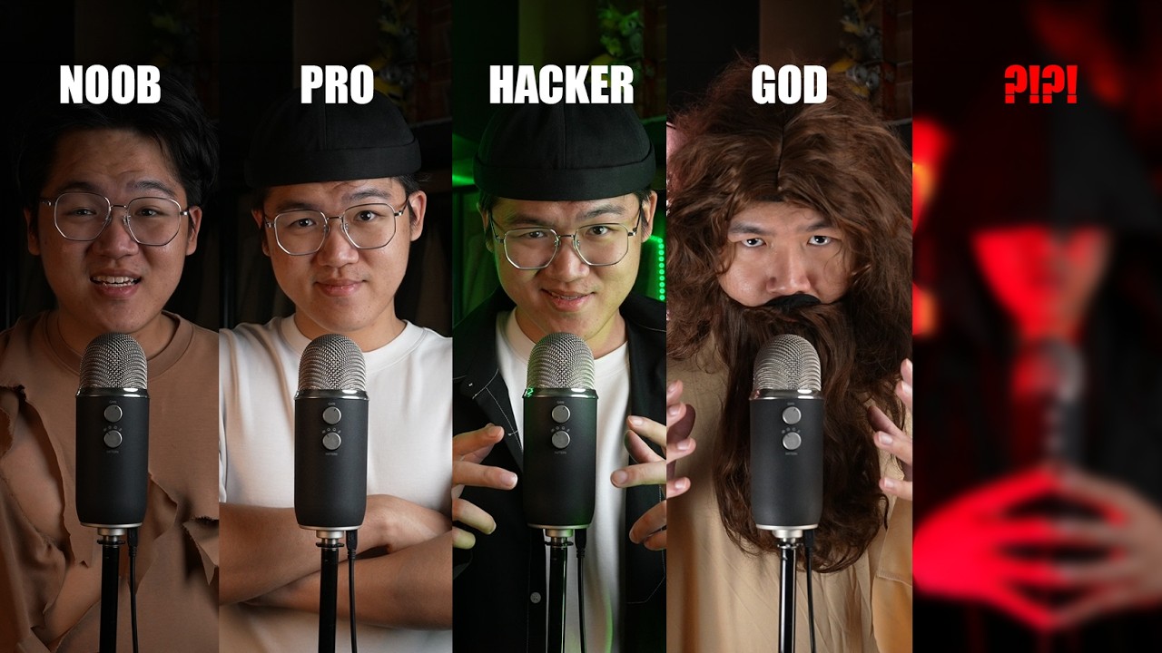 [ASMR] NOOB VS PRO VS HACKER VS GOD VS FINAL BOSS DONG