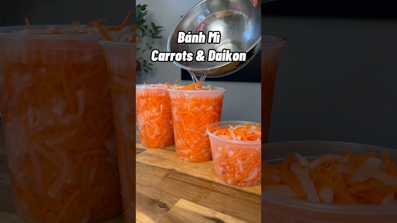 Pickled Carrots & Daikon for Banh Mi 🥕