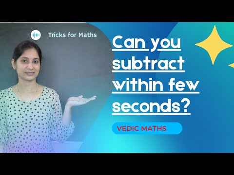 Vedic maths| SUBTRACTION of 3 digit numbers! Tricks for Maths