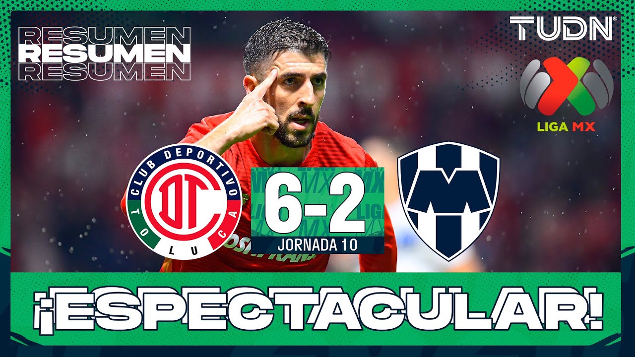 ¡Espectacular victoria del Toluca 6-2 Monterrey! | Resumen y goles Jornada 10 Liga MX 2025 ⚽