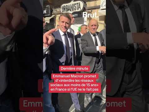 Emmanuel Macron promet d’«interdire les réseaux sociaux aux moins de 15 ans» en France si...