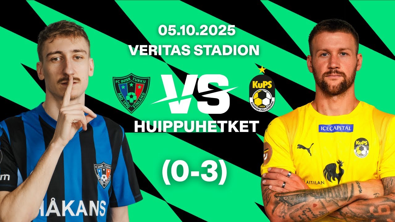 FC Inter vs KuPS – Maalit ja Huippuhetket 05.10.2025 | Veikkausliiga