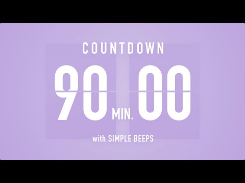 90 Minute Countdown Timer โณ Flip Clock with Bell Alerts ๐๐