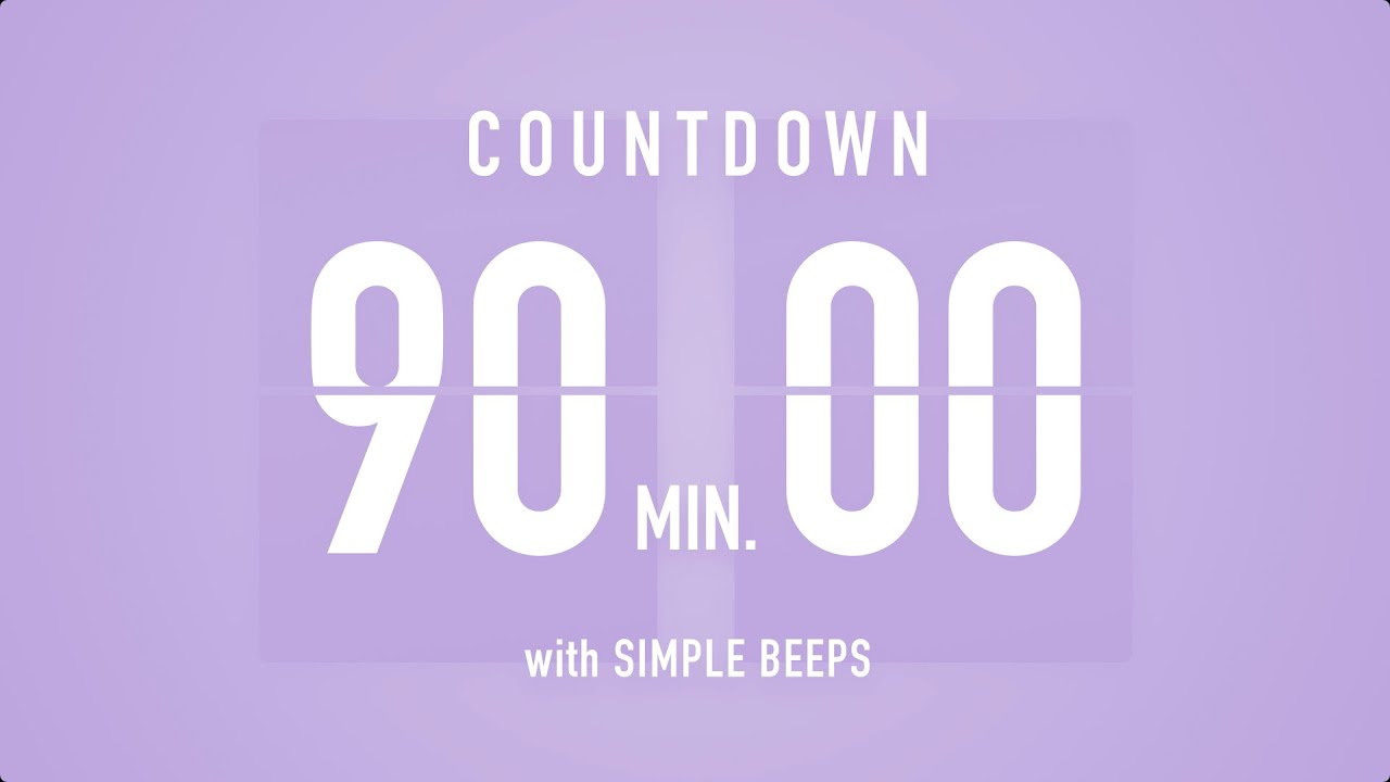 90-Min Flip Countdown Timer ⏳ with Alerts