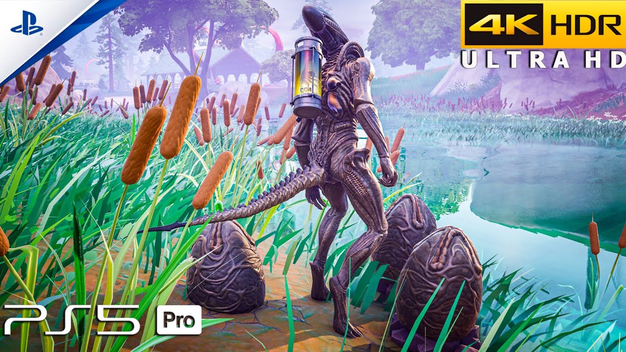 Epic Fortnite PS5 Pro Gameplay in 4K HDR with Alien Skin 👾