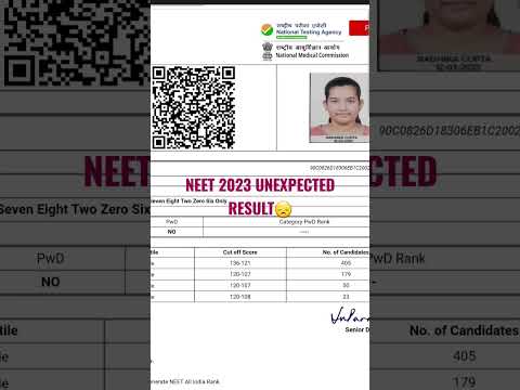 NEET 2023 UNEXPECTED RESULT 😞|NEET 2023 SCORE CARD #neet2023 #neet2024 #neetprep #mbbs #short #viral