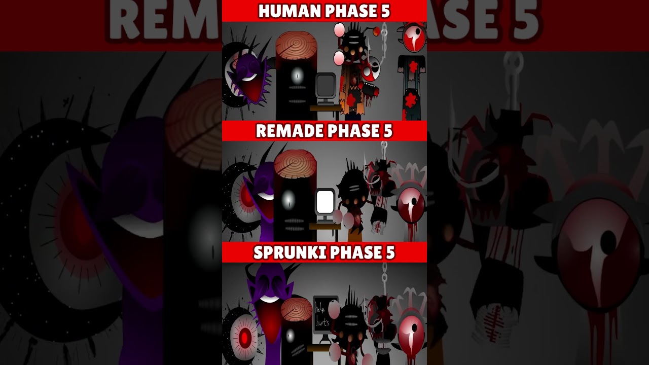 Incredibox Sprunki Human Phase 5 VS Remade Phase 5 VS Sprunki Phase 5 *MIX HORROR VERSION*