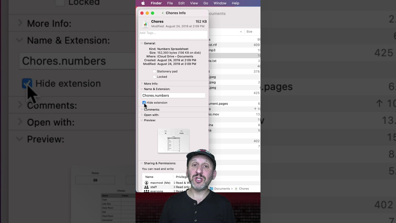 How To Hide And Show File Extensions On a Mac #Shorts
