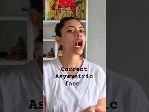 how to correct asymmetric lis & jaw #skincare #faceexercise #shorts