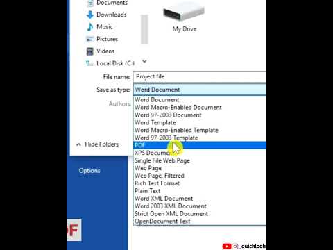 How to save Microsoft Word file as PDF | To convert word document to PDF | Microsoft Word ⏩